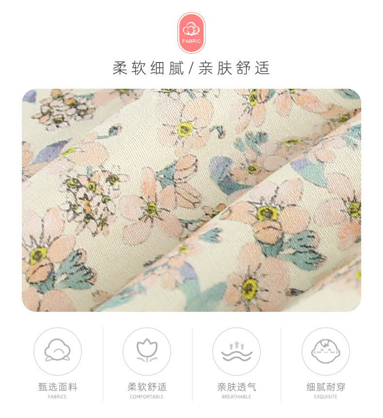 Chinese Kid's Qipao Girl Cheongsam, Cotton Tang Suit Dress, Short Sleeves Midi Dress, Vintage Literary Girl's Autumn Costume